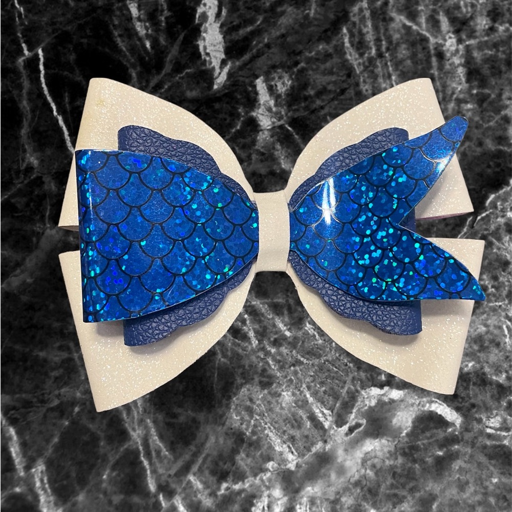 Handmade mermaid hair bow